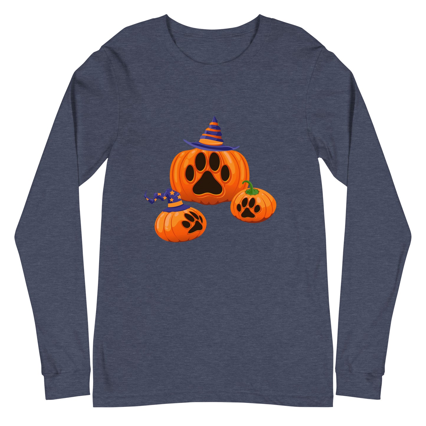 Paw Print Pumpkin Woman's Long Sleeve Tee