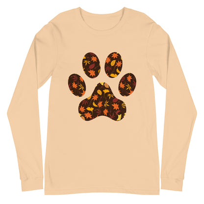 Fall Paw Print Woman's Long Sleeve Tee