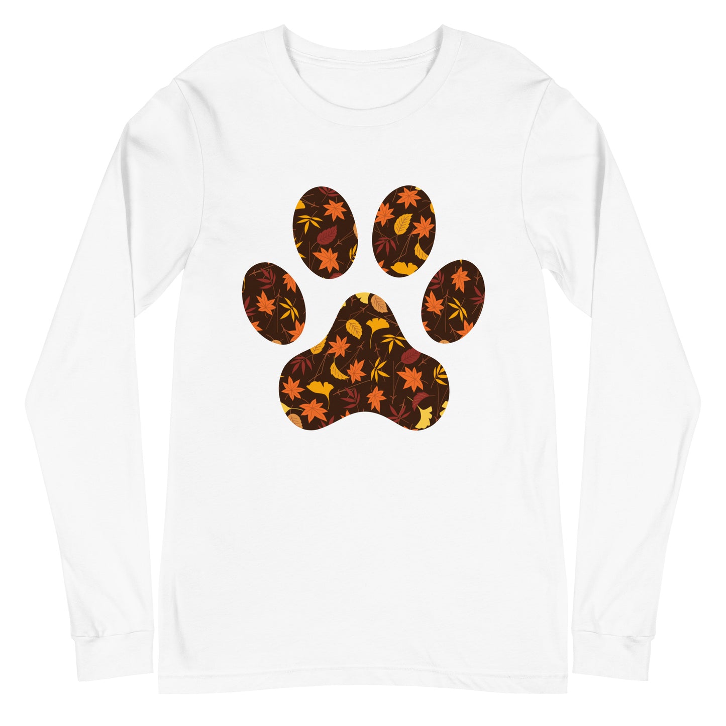 Fall Paw Print Woman's Long Sleeve Tee