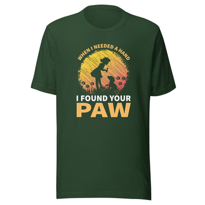 When I Needed A Hand I Found Your Paw Men's T-Shirt