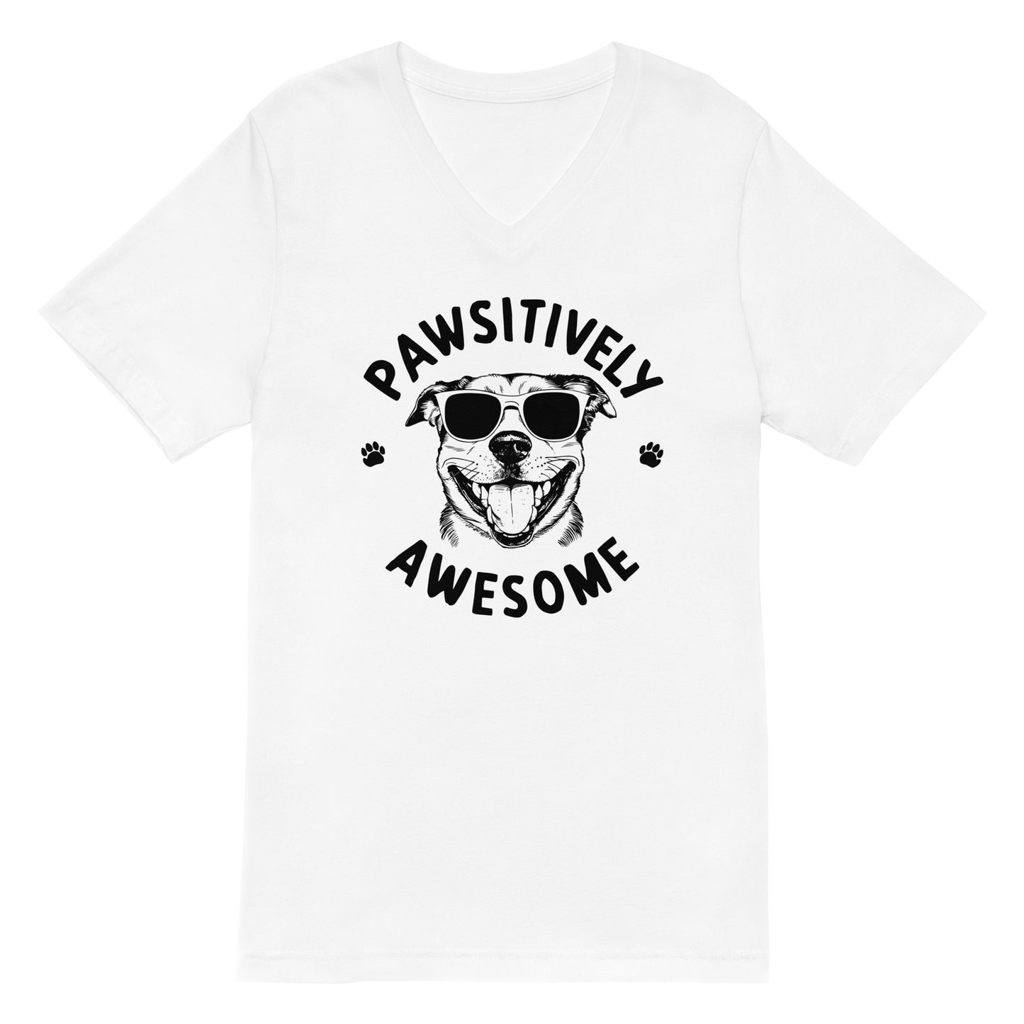 Pawsitively Awesome Men's Short Sleeve V-Neck T-Shirt