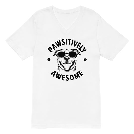 Pawsitively Awesome Men's Short Sleeve V-Neck T-Shirt