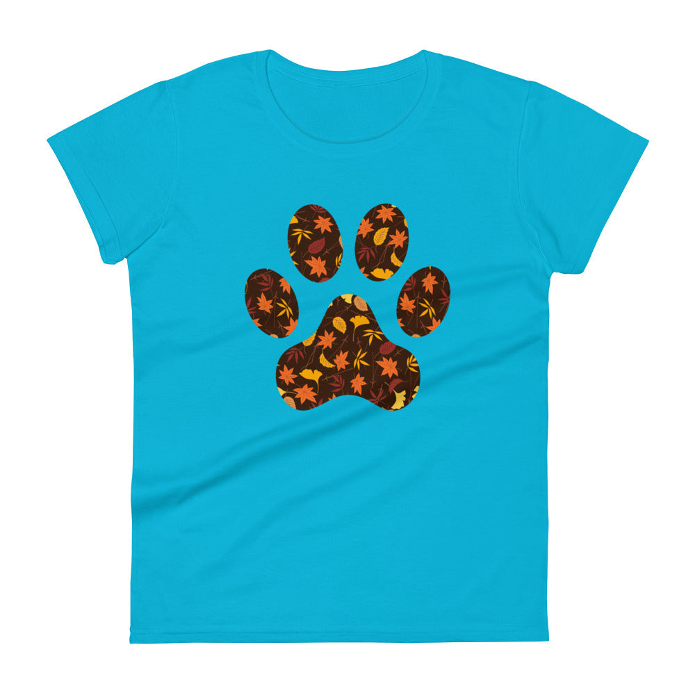 Fall Paw Print Women's T-Shirt