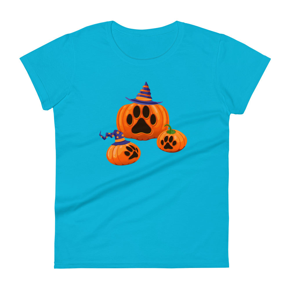 Paw Print Pumpkin Women's T-Shirt