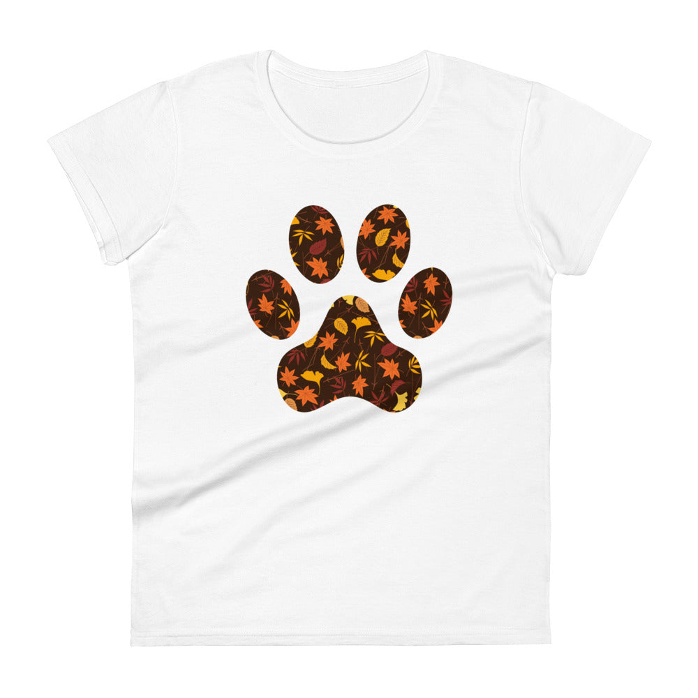 Fall Paw Print Women's T-Shirt