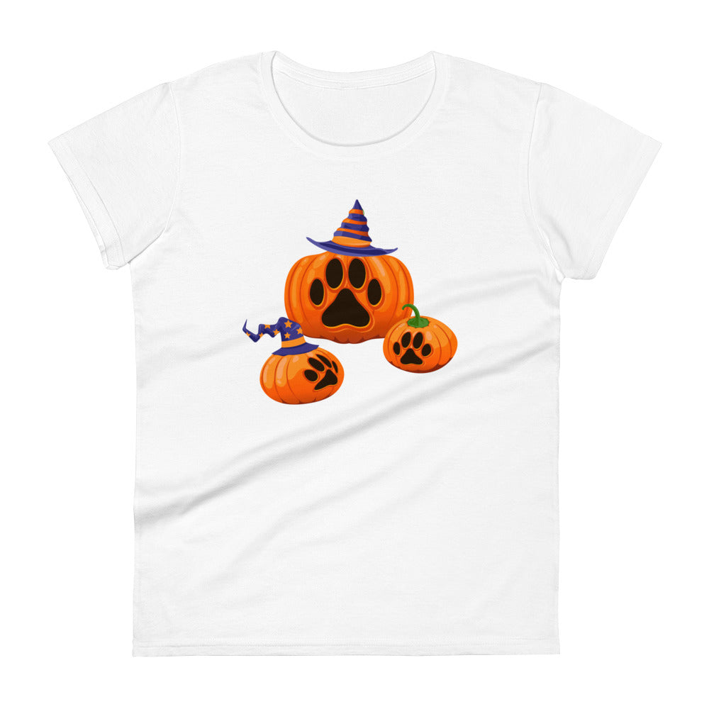 Paw Print Pumpkin Women's T-Shirt