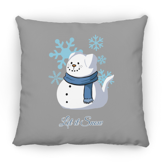 Snowdog - Large Square Pillow