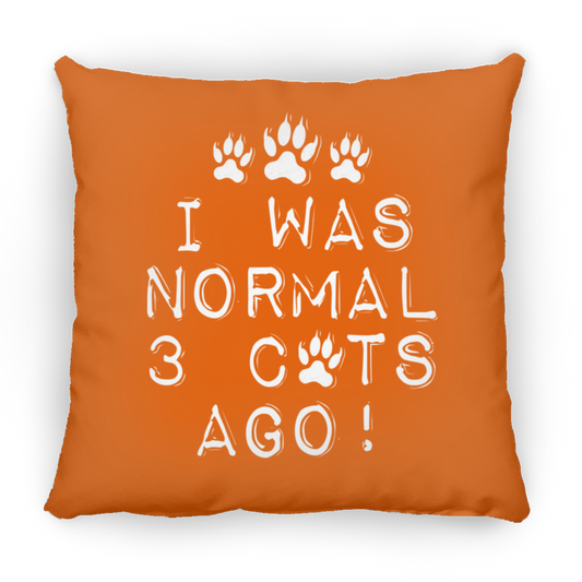 I was Normal Cats - Medium Square Pillow