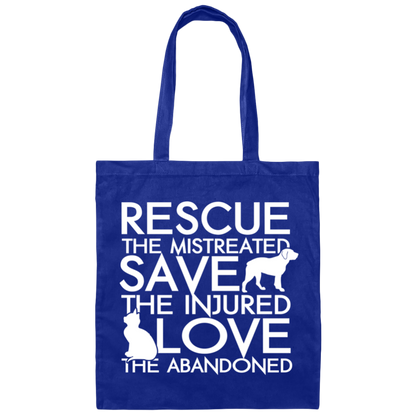 Rescue Save Love - Canvas Tote Bag