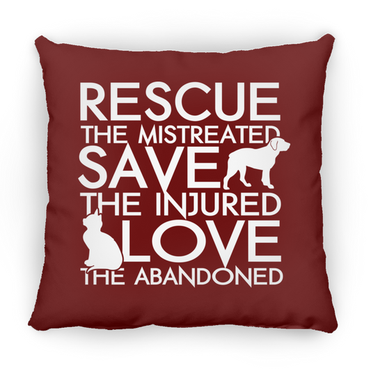 Rescue Save Love - Large Square Pillow
