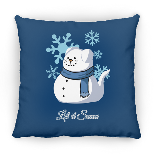 Snowdog - Medium Square Pillow