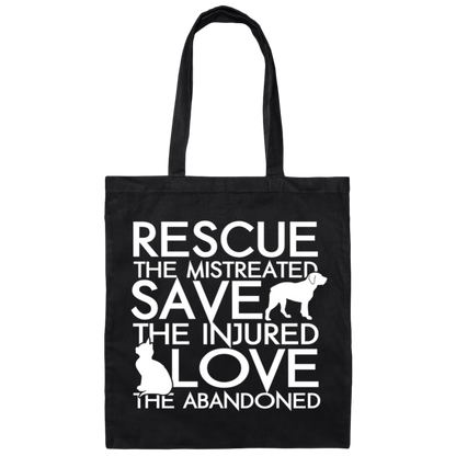 Rescue Save Love - Canvas Tote Bag