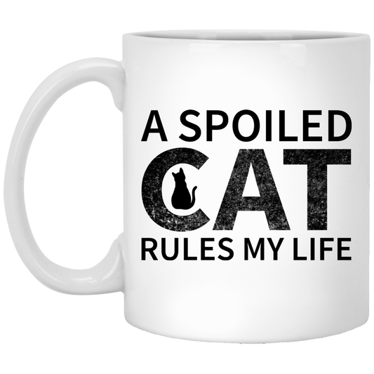 A Spoiled Cat Rules My Life - Mugs.