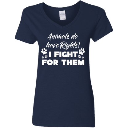 Animals Do Have Rights - Ladies V Neck.