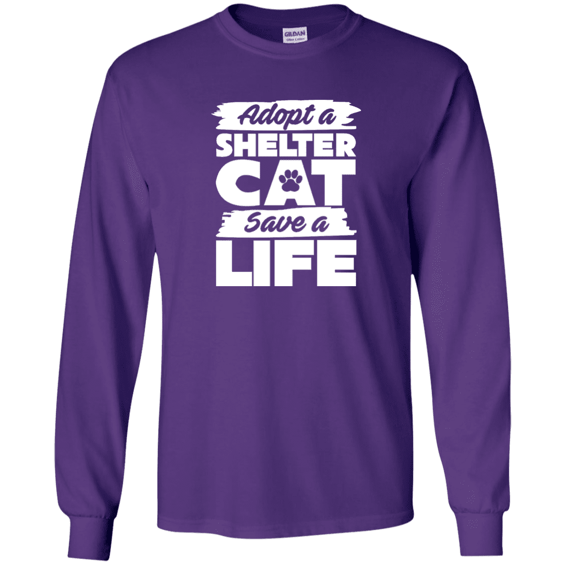 Adopt A Shelter Cat - Long Sleeve T Shirt.