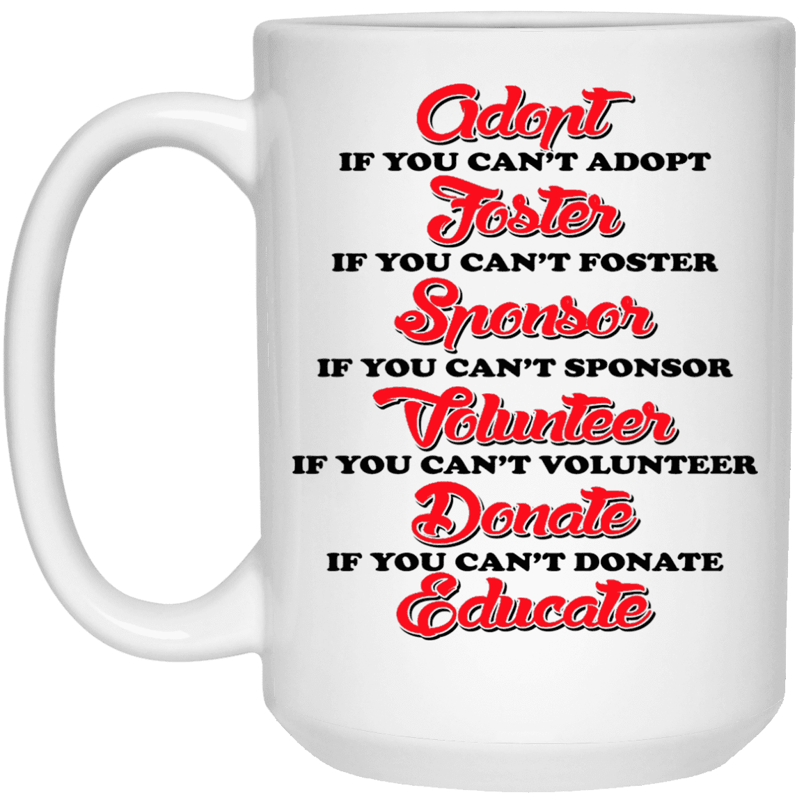 Adopt Foster Sponsor - Mugs.
