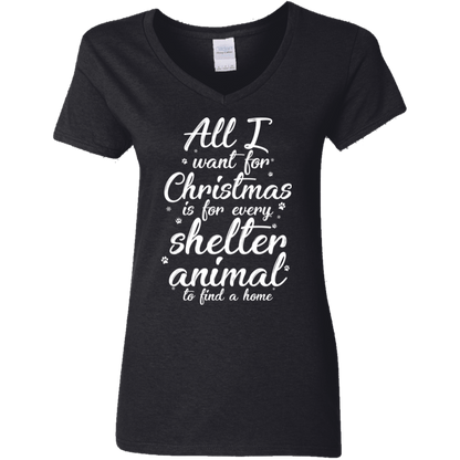 All I Want For Christmas  - Ladies V Neck.