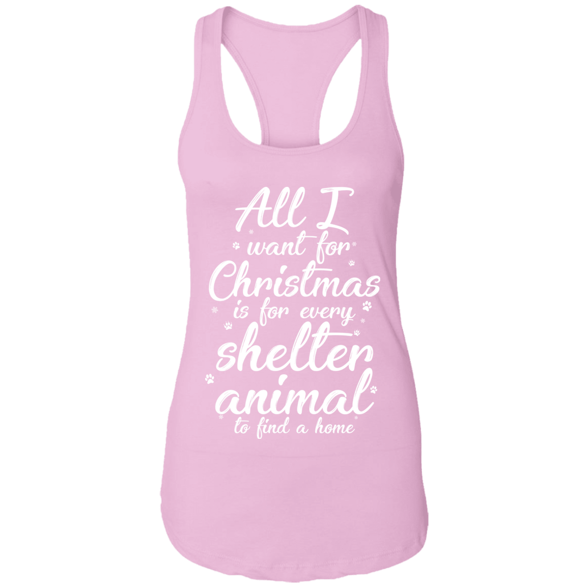 All I Want For Christmas  - Ladies Racer Back Tank.