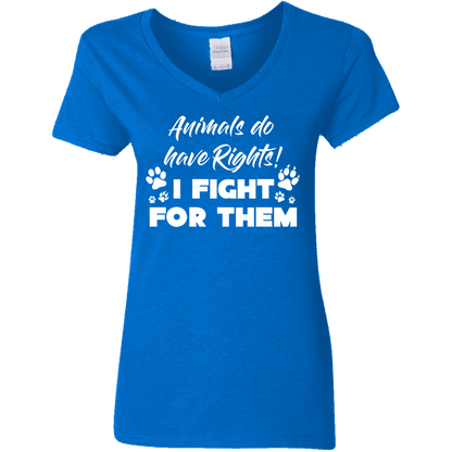 Animals Do Have Rights - Ladies V Neck.