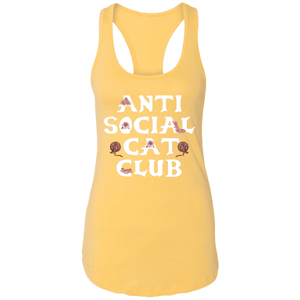 Anti Social Cat Club - Ladies Racer Back Tank.