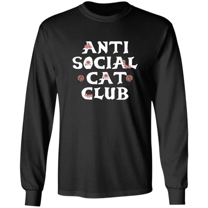 Anti Social Cat Club - Long Sleeve T Shirt.