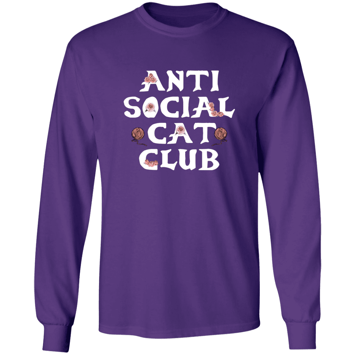 Anti Social Cat Club - Long Sleeve T Shirt.