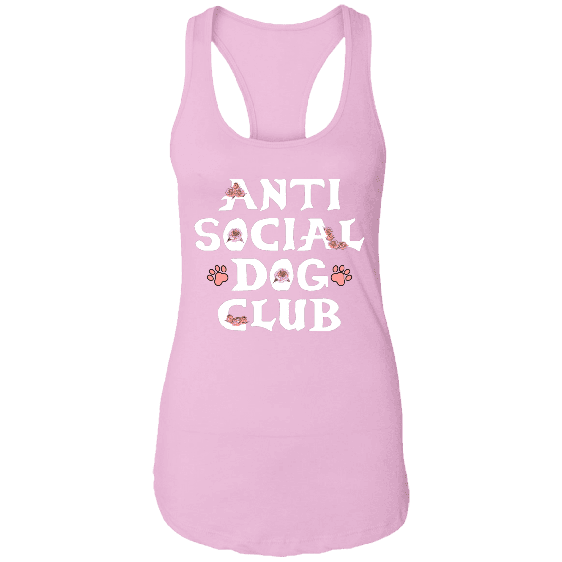 Anti Social Dog Club - Ladies Racer Back Tank.