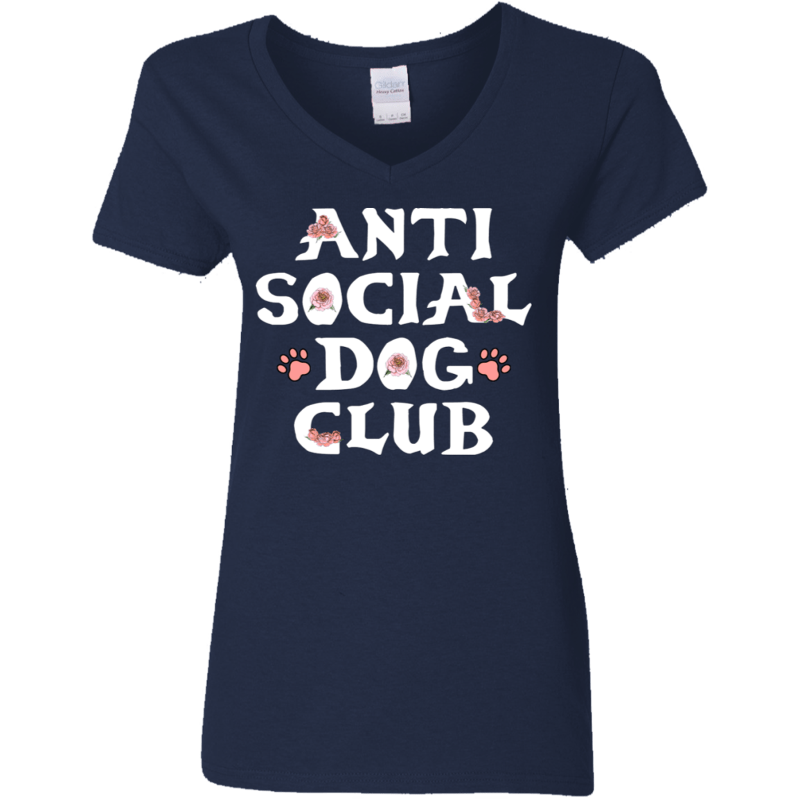Anti Social Dog Club - Ladies V Neck.