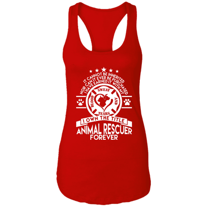 Animal Rescuer Forever - Ladies Racer Back Tank.