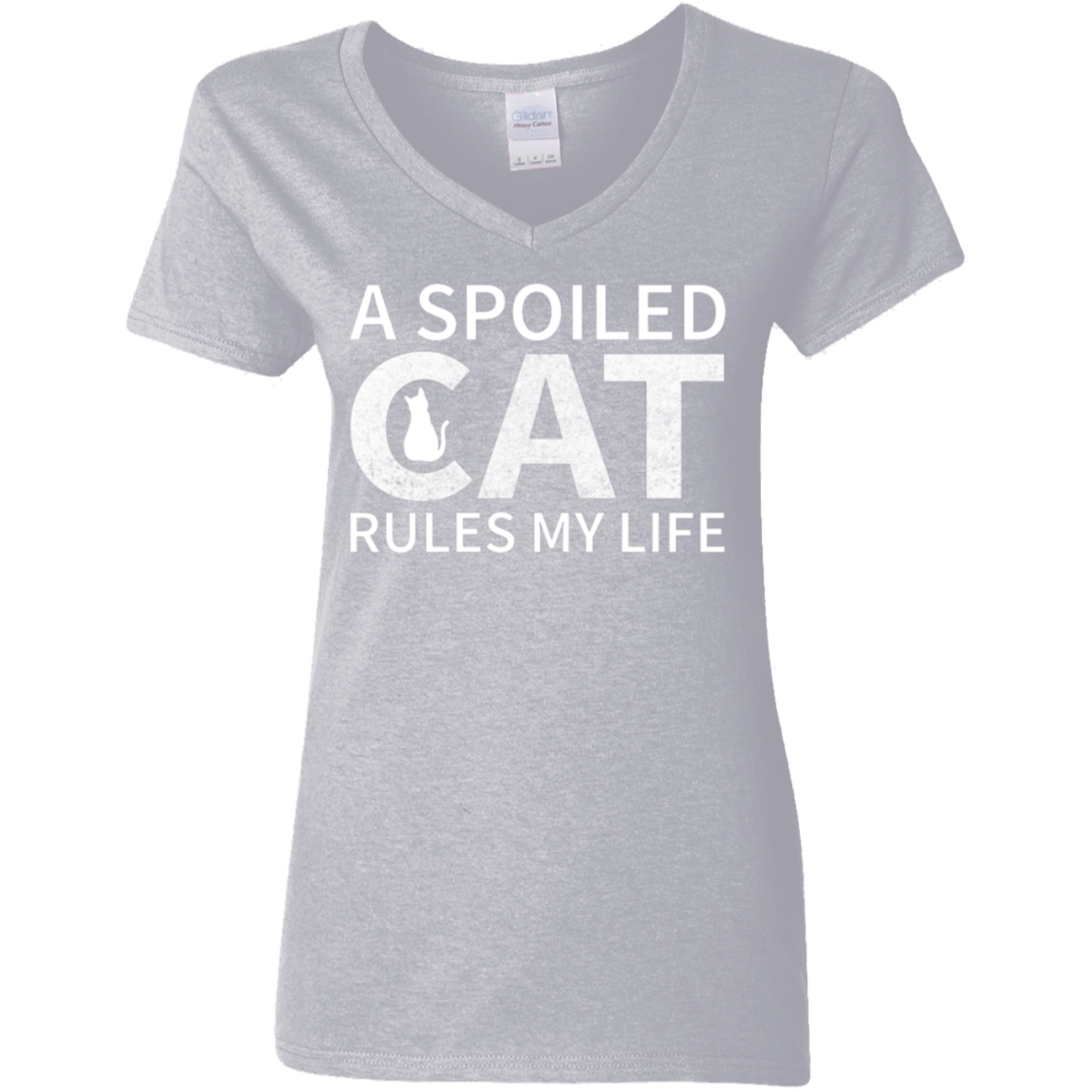 A Spoiled Cat - Ladies V Neck.