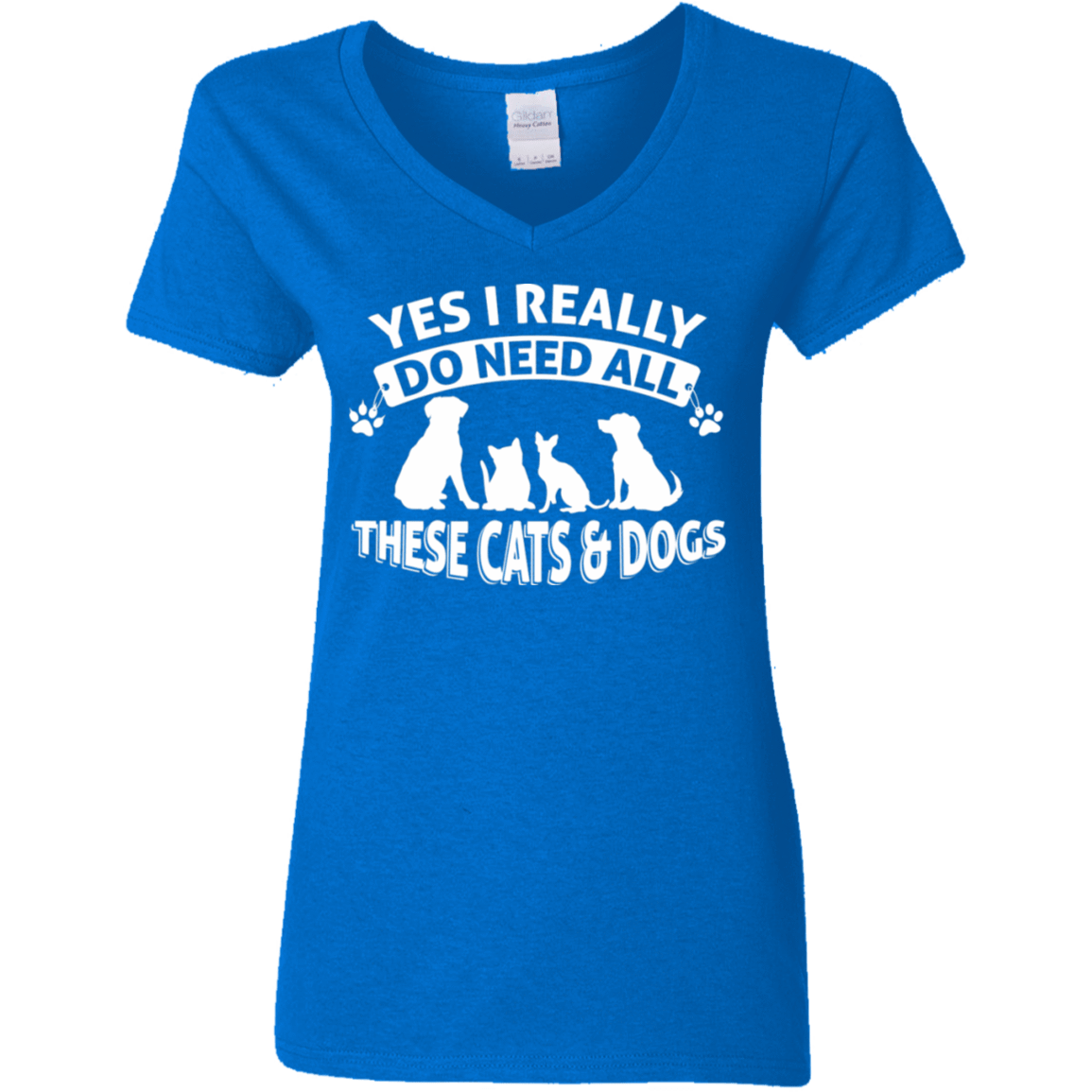 All These Cats And Dogs - Ladies V Neck.