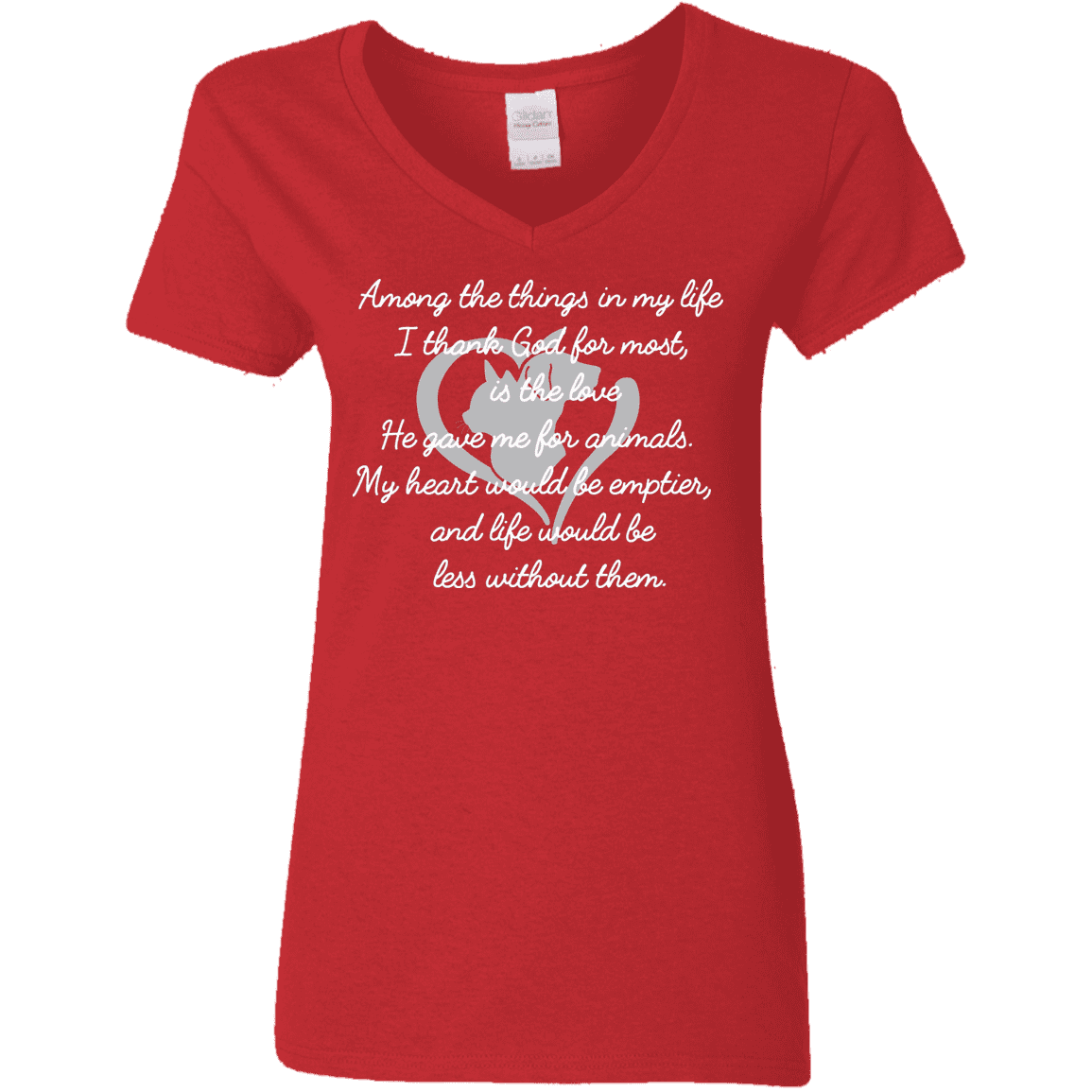 Among The Things In Life God - Ladies V Neck.