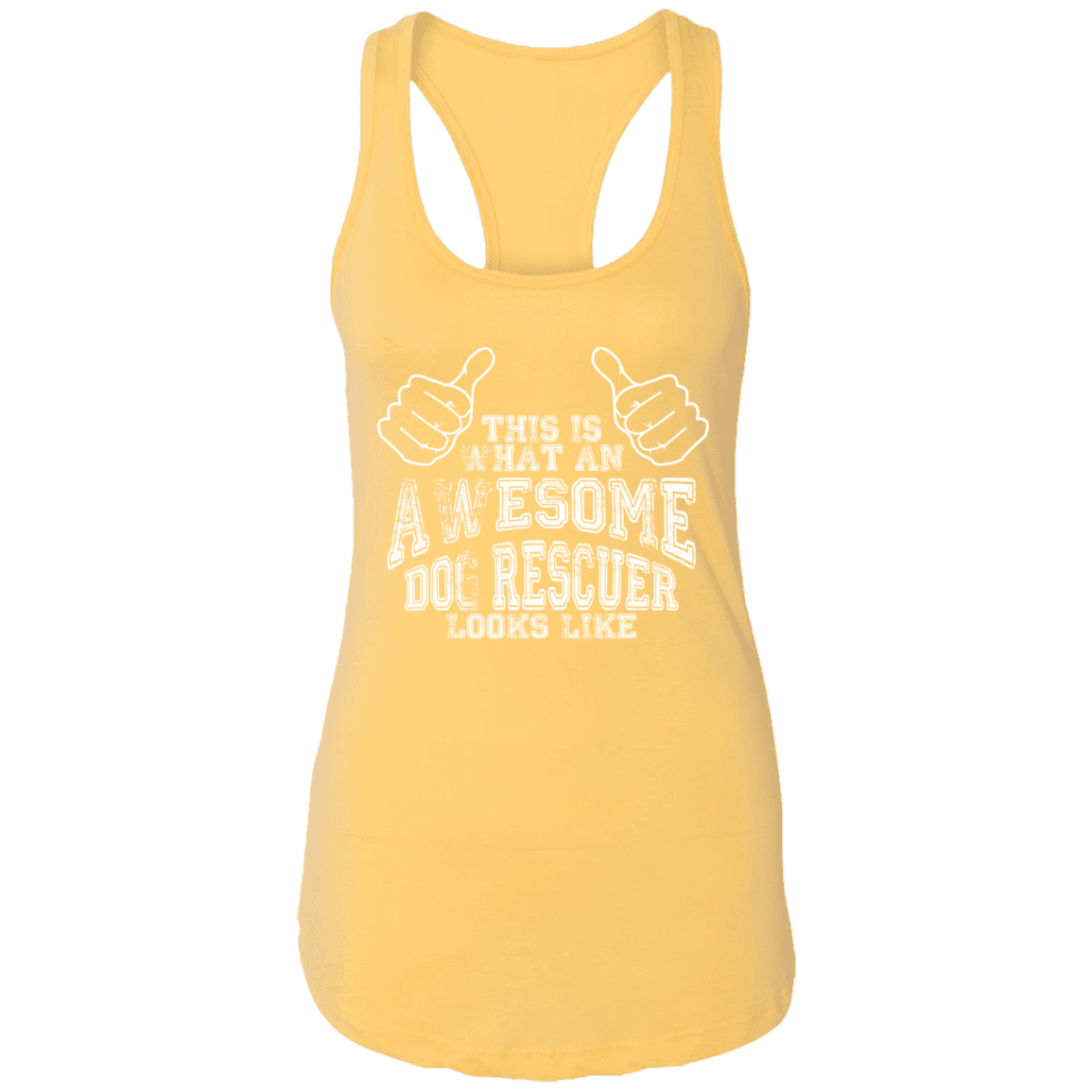 Awesome Dog Rescuer - Ladies Racer Back Tank.