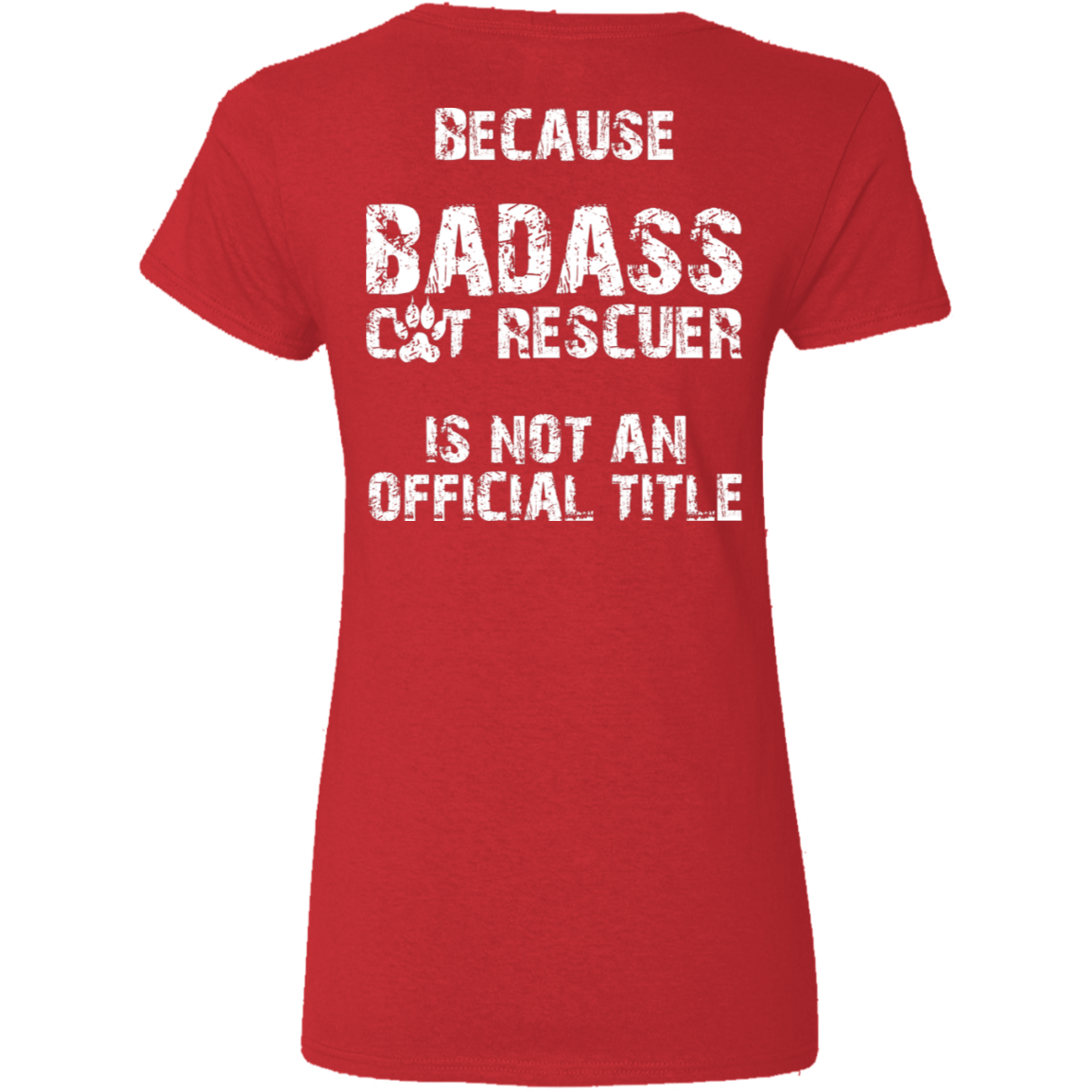 Bad*ss Cat Rescuer - Ladies V Neck Rescuers Club
