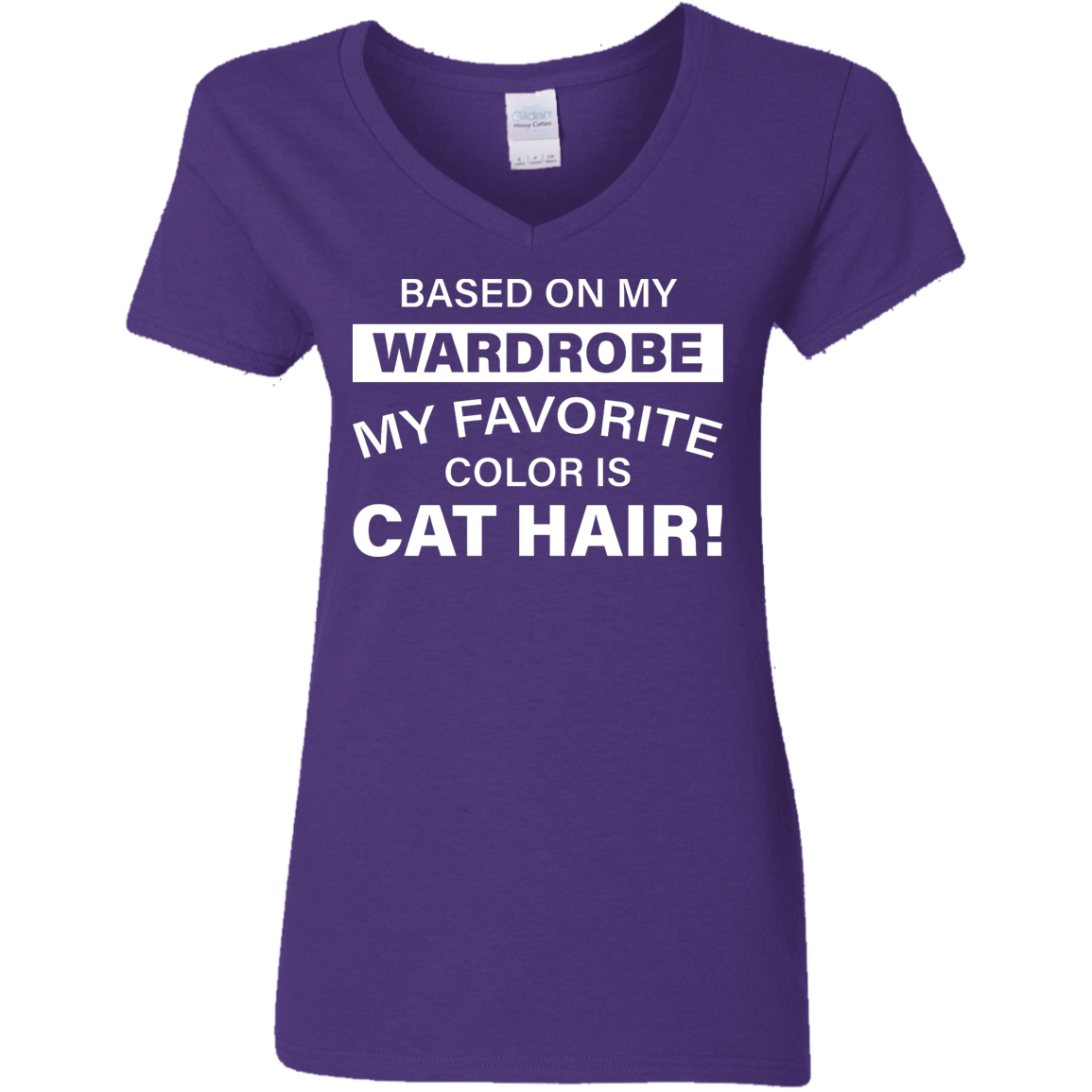 Based On My Wardrobe Cat- Ladies V Neck.