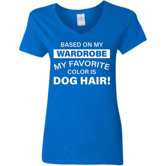 Based On My Wardrobe Dog- Ladies V Neck.