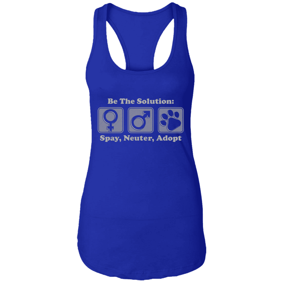 Be The Solution - Ladies Racer Back Tank.