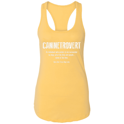 Caninetrovert - Ladies Racer Back Tank.