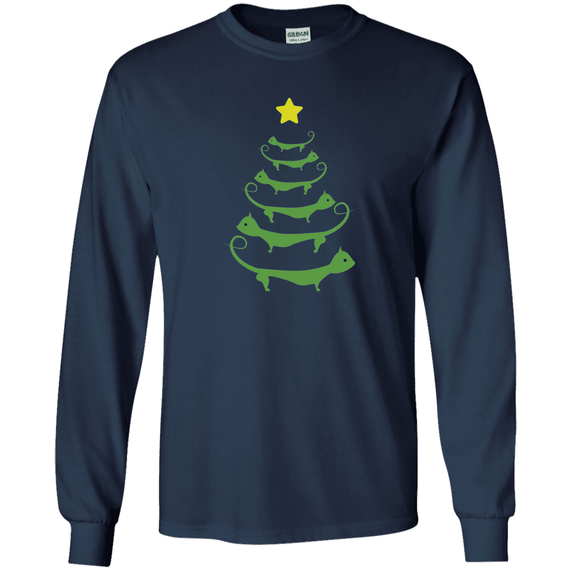Cat Christmas Tree - Long Sleeve T Shirt.