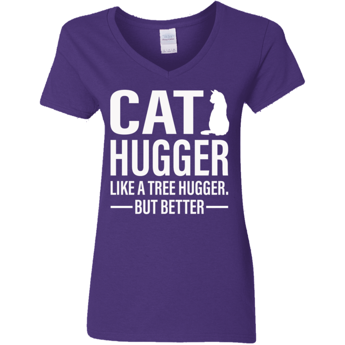 Cat Hugger - Ladies V Neck.