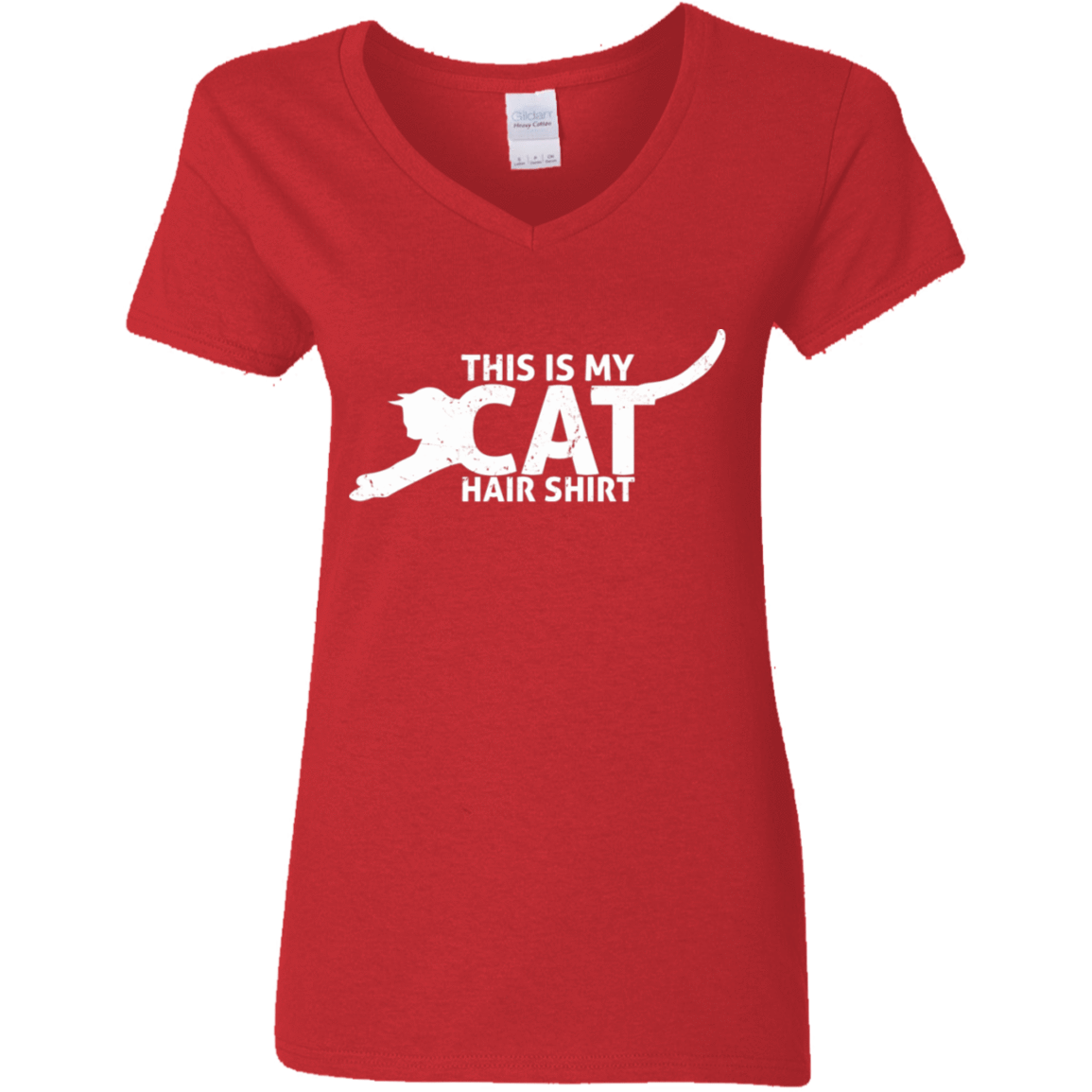 Cat Hair Shirt - Ladies V Neck.