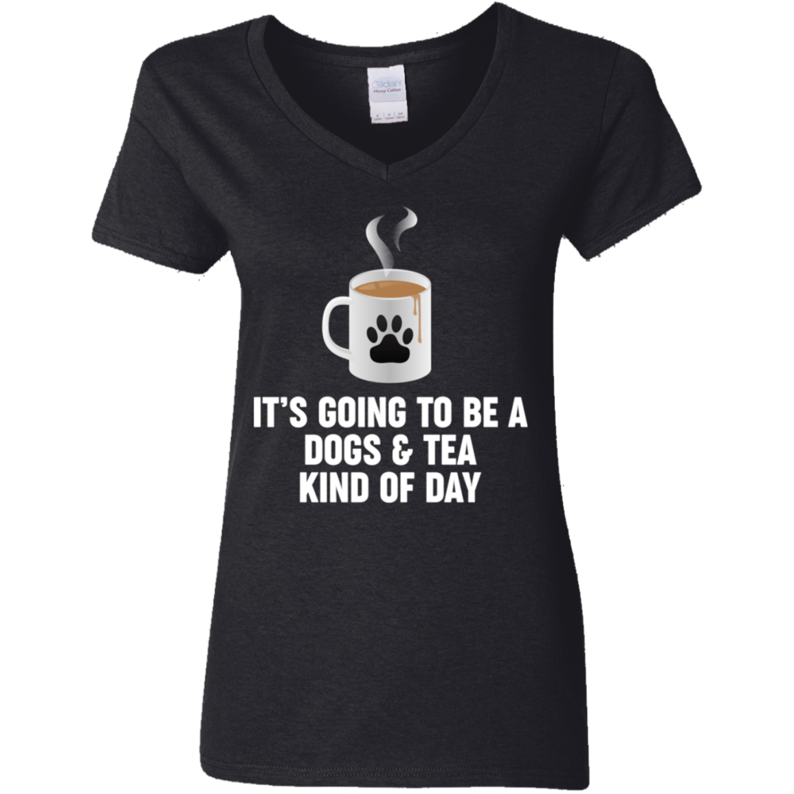 Dogs And Tea - Ladies V Neck.
