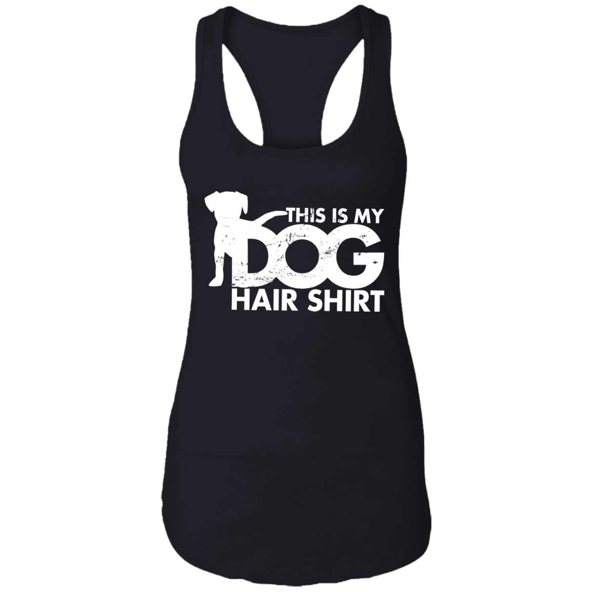 Dog Hair Shirt - Ladies Racer Back Tank.