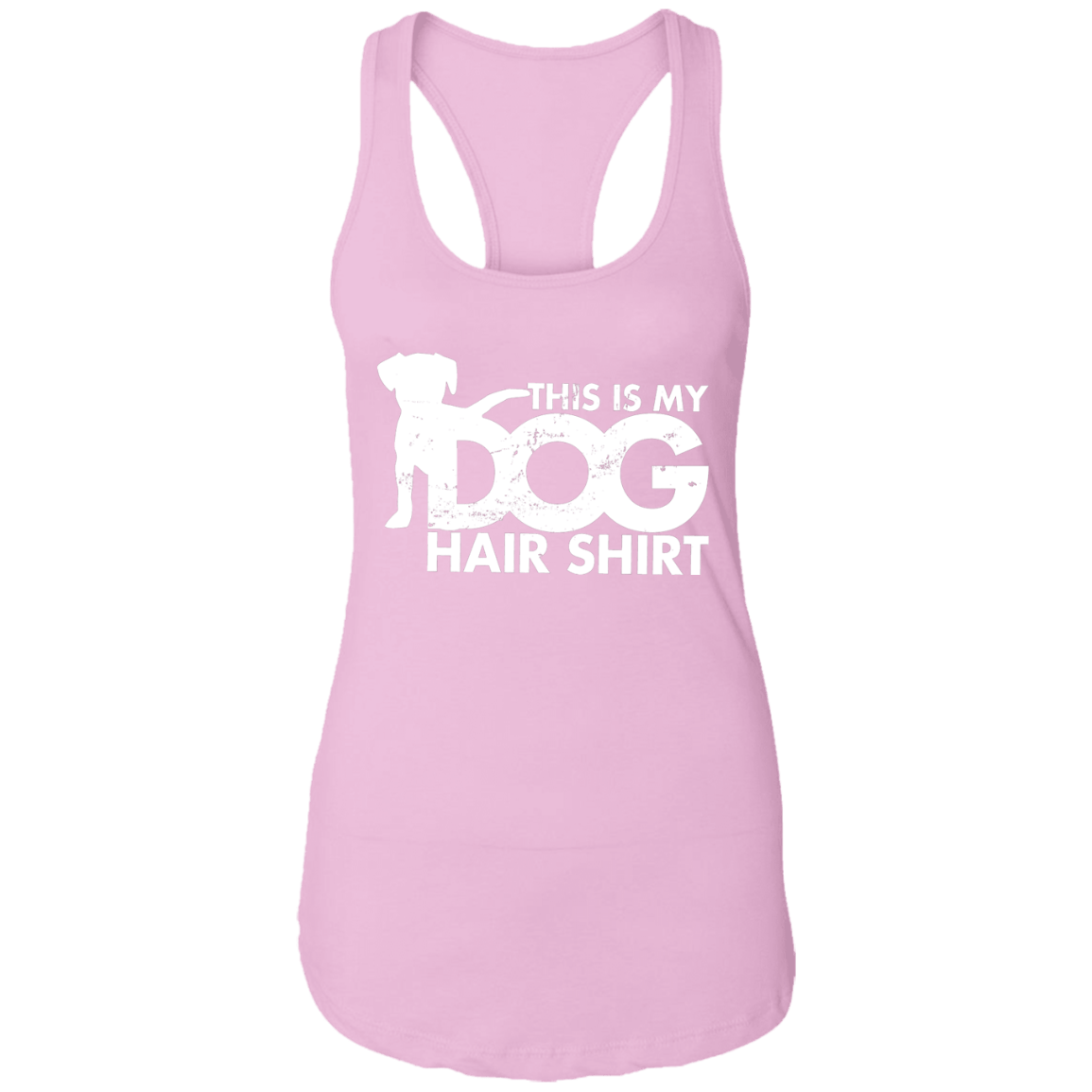 Dog Hair Shirt - Ladies Racer Back Tank.