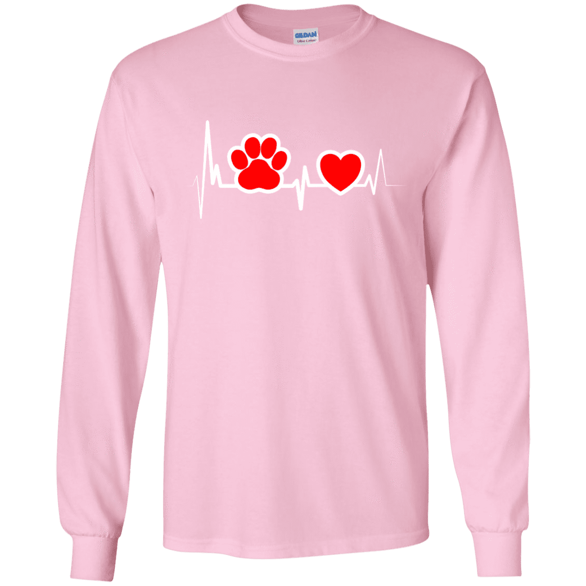 Dog Heartbeat - Long Sleeve T Shirt.