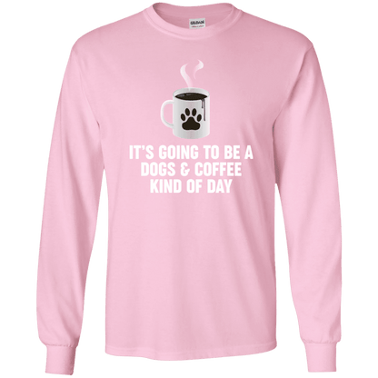 Dogs And Coffee - Long Sleeve T Shirt.