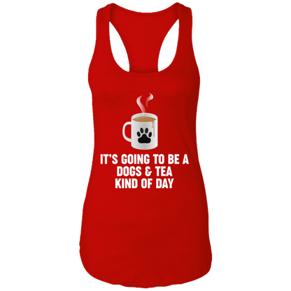 Dogs And Tea - Ladies Racer Back Tank.