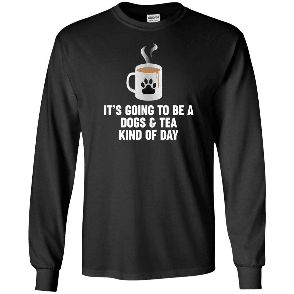 Dogs And Tea - Long Sleeve T Shirt.