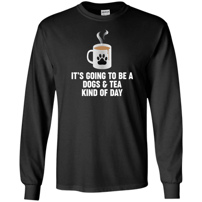 Dogs And Tea - Long Sleeve T Shirt.
