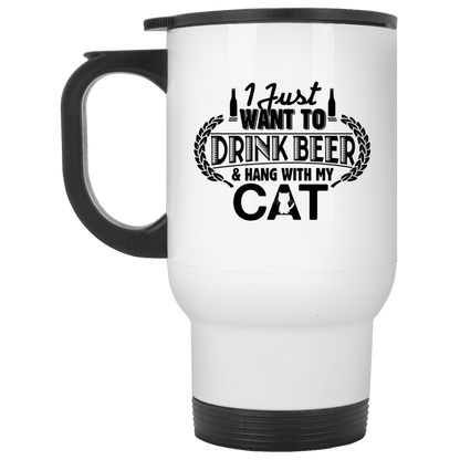 Drink Beer Hang With My Cat - Mugs.
